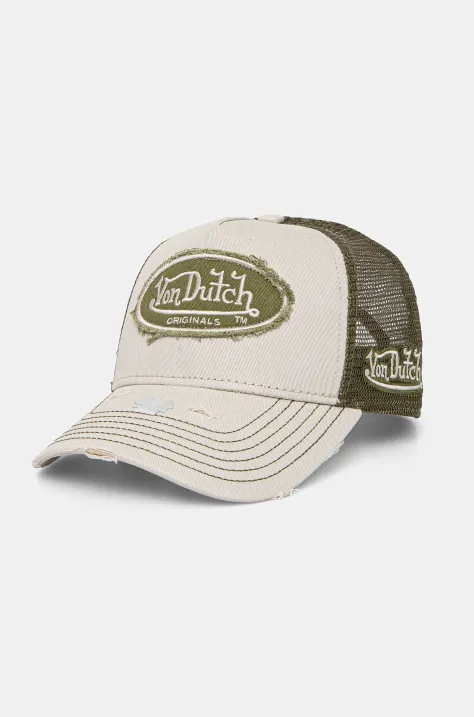 Von Dutch czapka z daszkiem kolor zielony z aplikacją 7030847