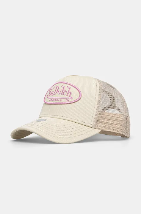 Von Dutch baseball sapka bézs, nyomott mintás, 7030850