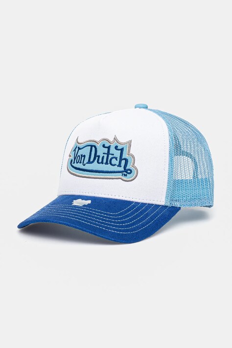 Kšiltovka Von Dutch modrá barva, s aplikací, 7030838