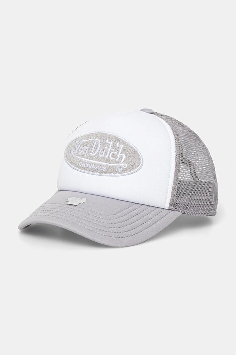 Von Dutch sapca culoarea gri, cu imprimeu, 7030843
