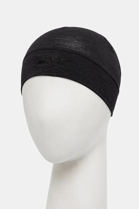 Шапка Icebreaker Sphere колір чорний з тонкого трикотажу IB0A56FM0011