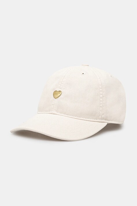 Carhartt WIP baseball cap Heart Metal Cap beige color smooth I034609