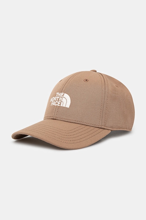 The North Face baseball cap Recycled 66 Classic brown color with an application NF0A4VSVAIA1