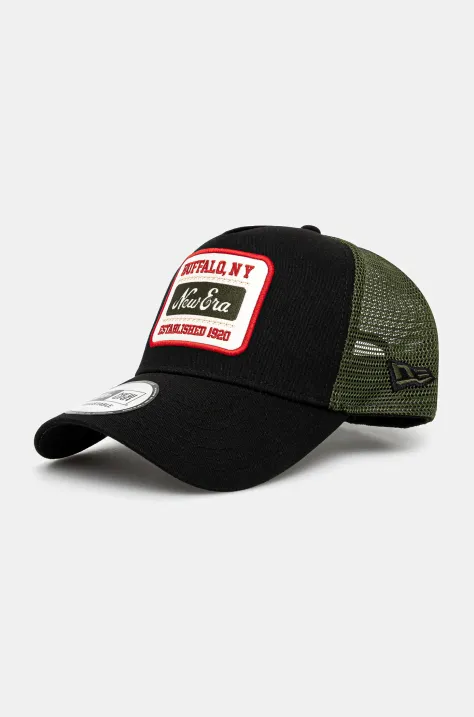 New Era șapcă culoarea negru, uni, 60595459