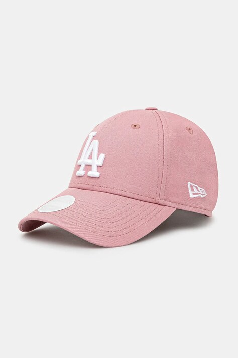 New Era șapcă de baseball din bumbac culoarea roz, neted, 60595170