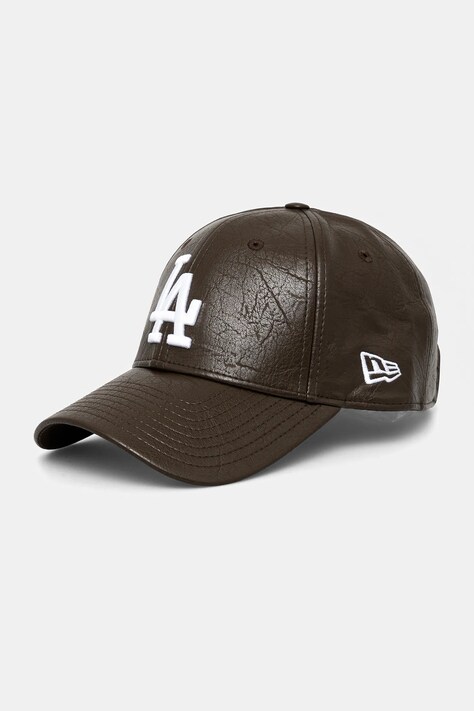 New Era șapcă de baseball din bumbac culoarea maro, cu imprimeu, 60595392