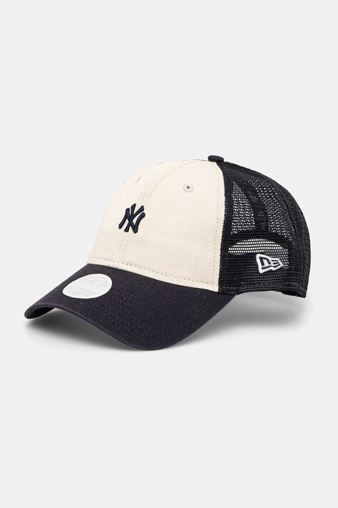New Era șapcă de baseball din bumbac culoarea albastru marin, cu imprimeu, 60595371