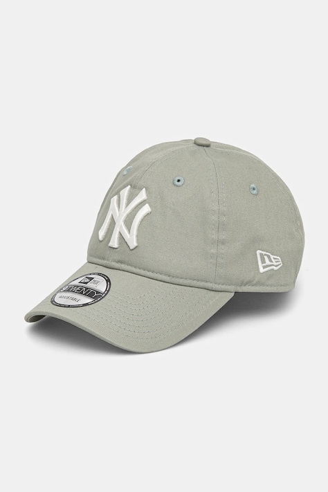 New Era șapcă de baseball din bumbac culoarea verde, neted, 60595475