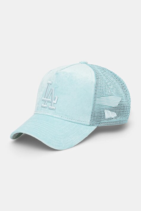New Era sapca culoarea turcoaz, cu imprimeu, 60595361
