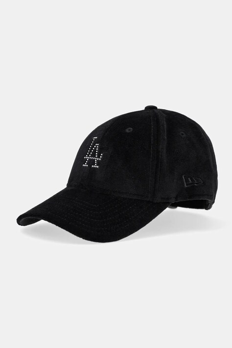 New Era bársony baseball sapka fekete, nyomott mintás, 60595351