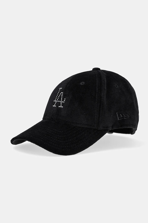 New Era șapcă de baseball velur culoarea negru, cu imprimeu, 60595351