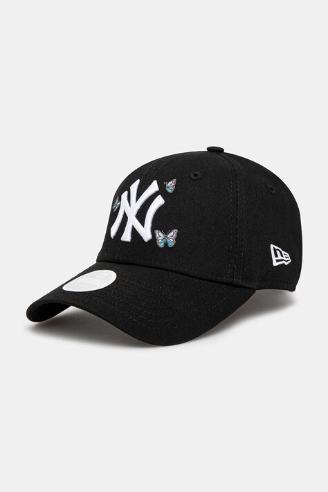 New Era czapka z daszkiem bawełniana kolor czarny z aplikacją 60595344