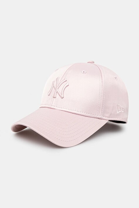 New Era czapka z daszkiem WMNS Satin 940 NYY kolor różowy z aplikacją 60595369