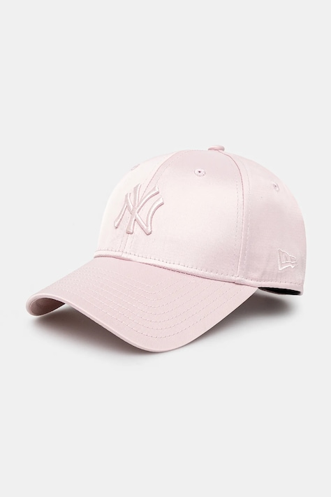 New Era czapka z daszkiem WMNS Satin 940 NYY kolor różowy z aplikacją 60595369