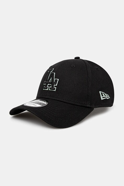 New Era berretto da baseball in cotone Team Outline 940 La Dodgers colore nero con applicazione 60595206