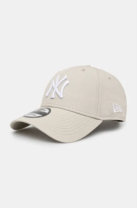 New Era berretto da baseball in cotone LE 940 NYY colore beige con applicazione 60471459