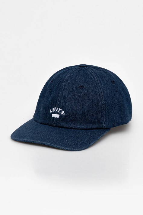 Bavlněná baseballová čepice Levi's tmavomodrá barva, s aplikací, 000AG-0003