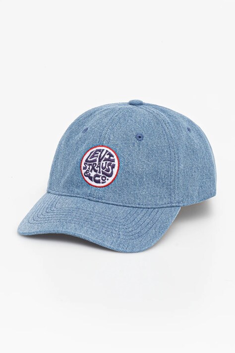 Džínová baseballová čepice Levi's modrá barva, s aplikací, 002GT-0000