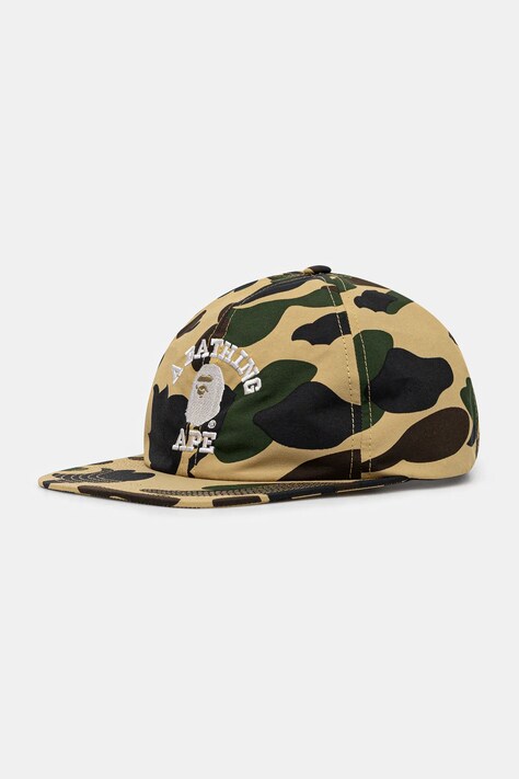 Кепка A Bathing Ape Gore-tex wind stopper 1st camo колір бежевий візерунок 1K70180006