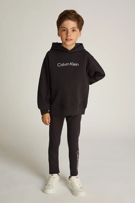 Calvin Klein Jeans compleu copii 0 culoarea negru, IU0IU00685