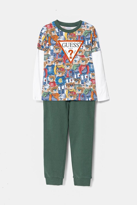 Guess set de bumbac pentru copii culoarea verde, N5RG10 K8HM4