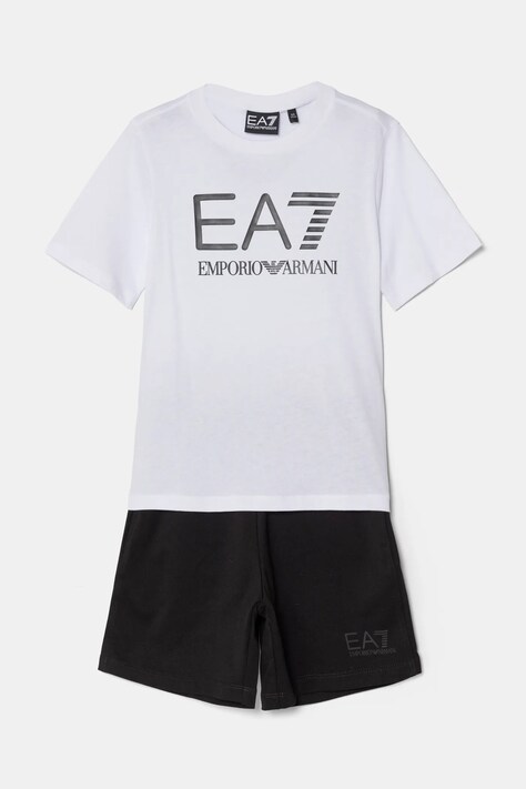 EA7 Emporio Armani set de bumbac pentru copii culoarea alb, 7B000043 AF10378