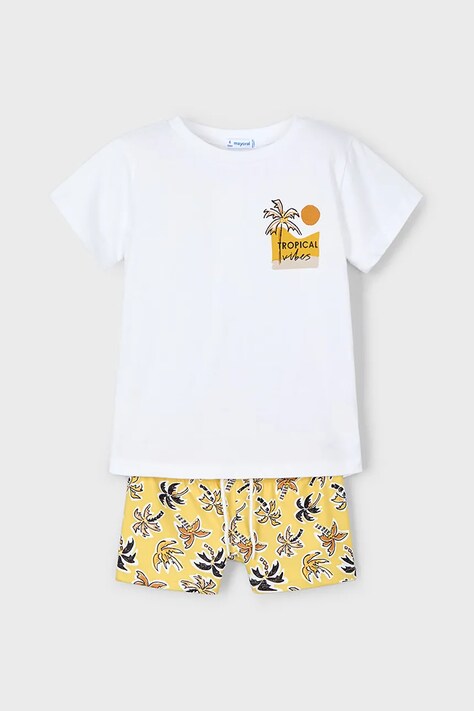 Mayoral tricou și costum de baie pentru copii culoarea galben, 3601