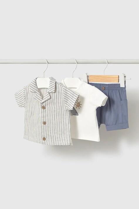 Mayoral Newborn set de bumbac pentru bebeluși culoarea bej, 1205