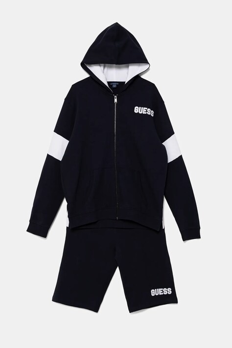 Дитячий бавовняний спортивний костюм Guess колір синій L5GG00 KA6R4