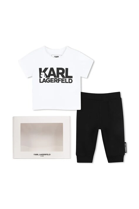 Dětská bavlněná souprava Karl Lagerfeld bílá barva, Z30506