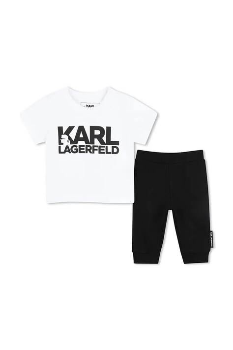 Dětská bavlněná souprava Karl Lagerfeld bílá barva, Z30506