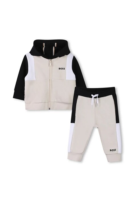 Kojenecká tepláková souprava BOSS béžová barva, J52129