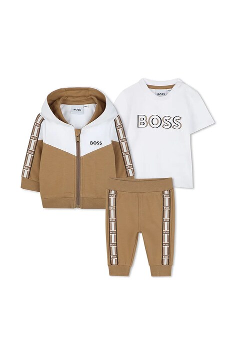 Бебешки анцуг BOSS в кафяво J52209