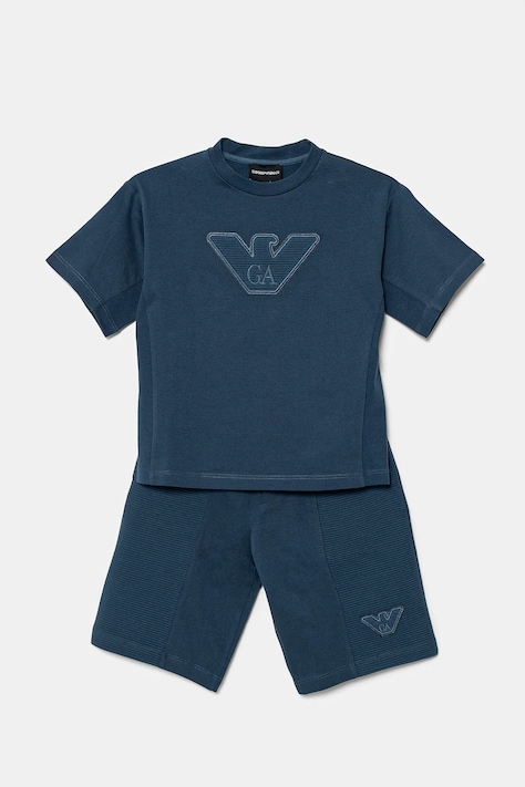Dětská bavlněná souprava Emporio Armani modrá barva, EB000143 AF13304