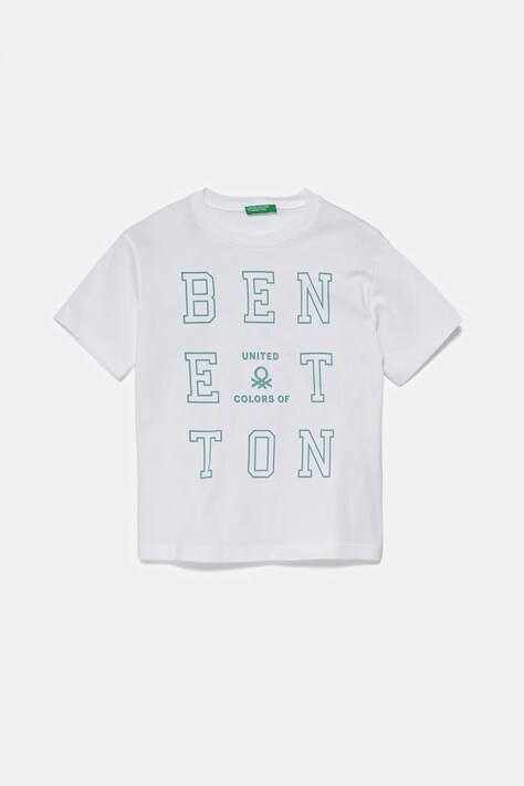 Παιδικό βαμβακερό σετ United Colors of Benetton χρώμα: άσπρο, 3096CK00D