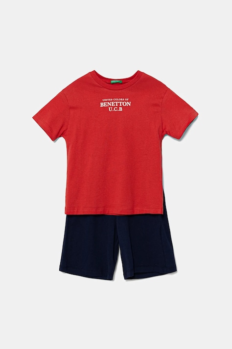 Детский комплект из хлопка United Colors of Benetton цвет красный 3096CK00D