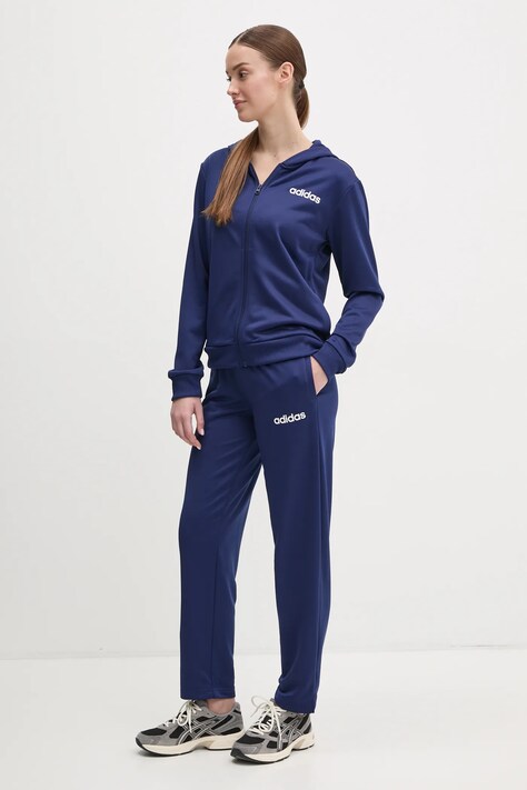 adidas trening LINEAR TS femei, culoarea albastru marin, JD2696