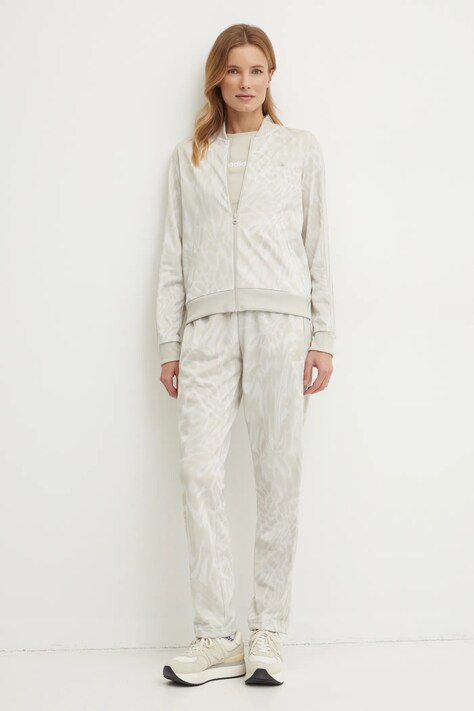 Анцуг adidas 3-Stripes дамски в бежово JD2681