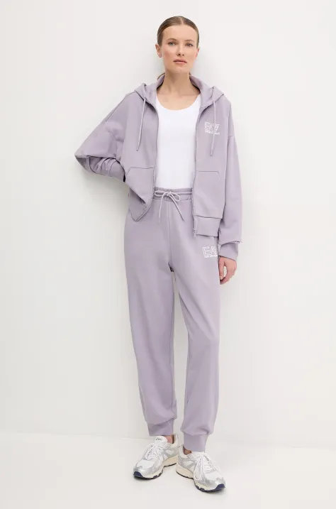 Φόρμα EA7 Emporio Armani χρώμα: μοβ, AF12473.7W000110