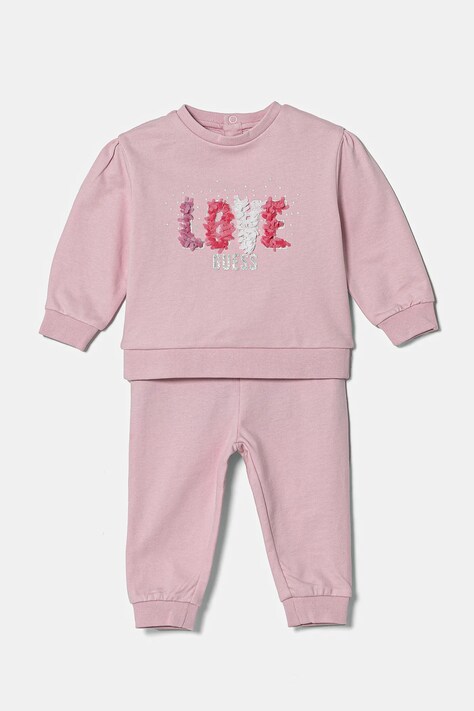 Guess tuta in cotone neonati colore rosa A5RG04 KA6R4