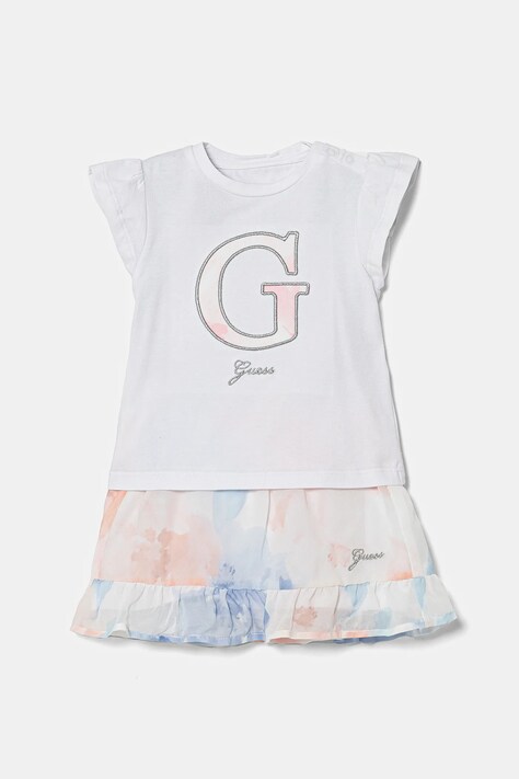 Guess compleu bebe culoarea alb, A5RG12 K6YW0
