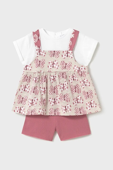 Mayoral set de bumbac pentru bebelusi culoarea roz, 1229