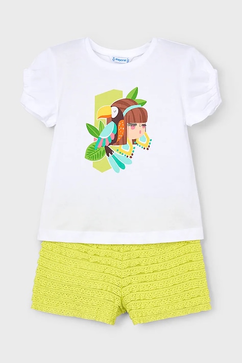 Dětská bavlněná souprava Mayoral zelená barva, 3211