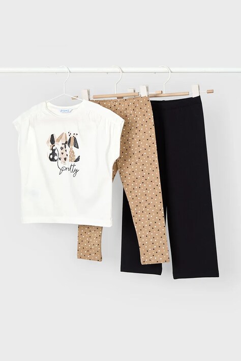 Детский комплект из хлопка Mayoral цвет коричневый 3707