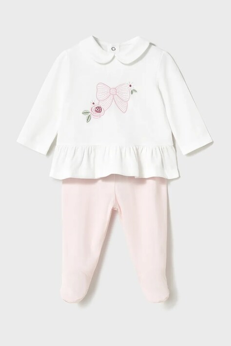 Бебешки памучен комплект Mayoral Newborn в розово 1586
