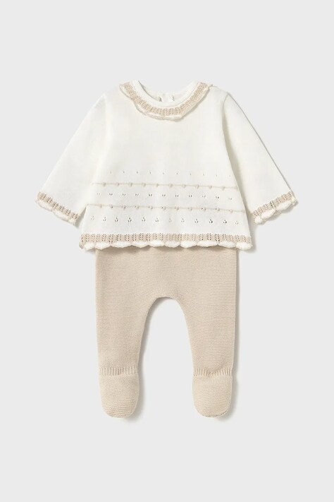 Mayoral Newborn compleu bebe culoarea bej, 1587
