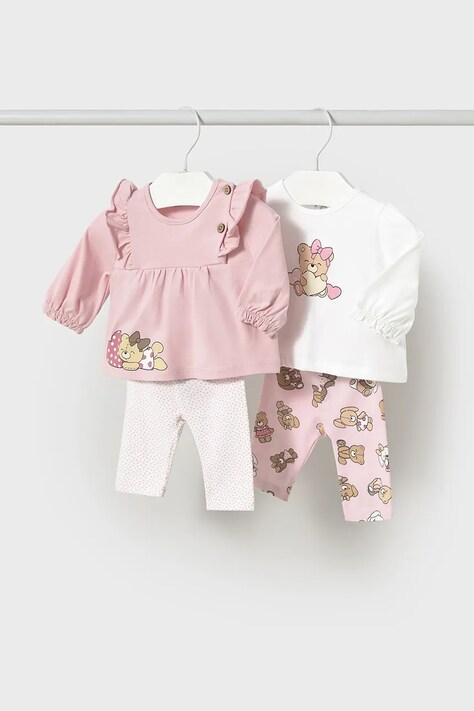Mayoral Newborn compleu bebe 2-pack culoarea roz, 1760