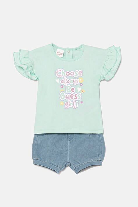 Guess compleu bebe culoarea turcoaz, A5GG15 K6YW4