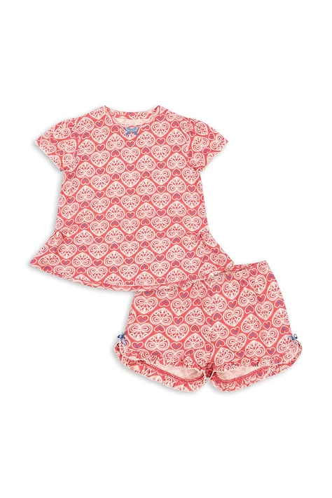 Konges Sløjd compleu FAMO FRILL SET GOTS culoarea roz, KS103189