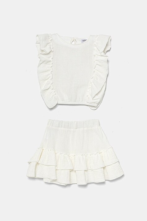 Detská bavlnená súprava Jamiks JAGIENKA II biela farba, JLH112